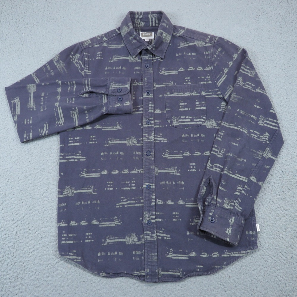 Altamont Vax LS Flannel Shirt Mens Medium Blue Andrew Reynolds Skater 3130001676